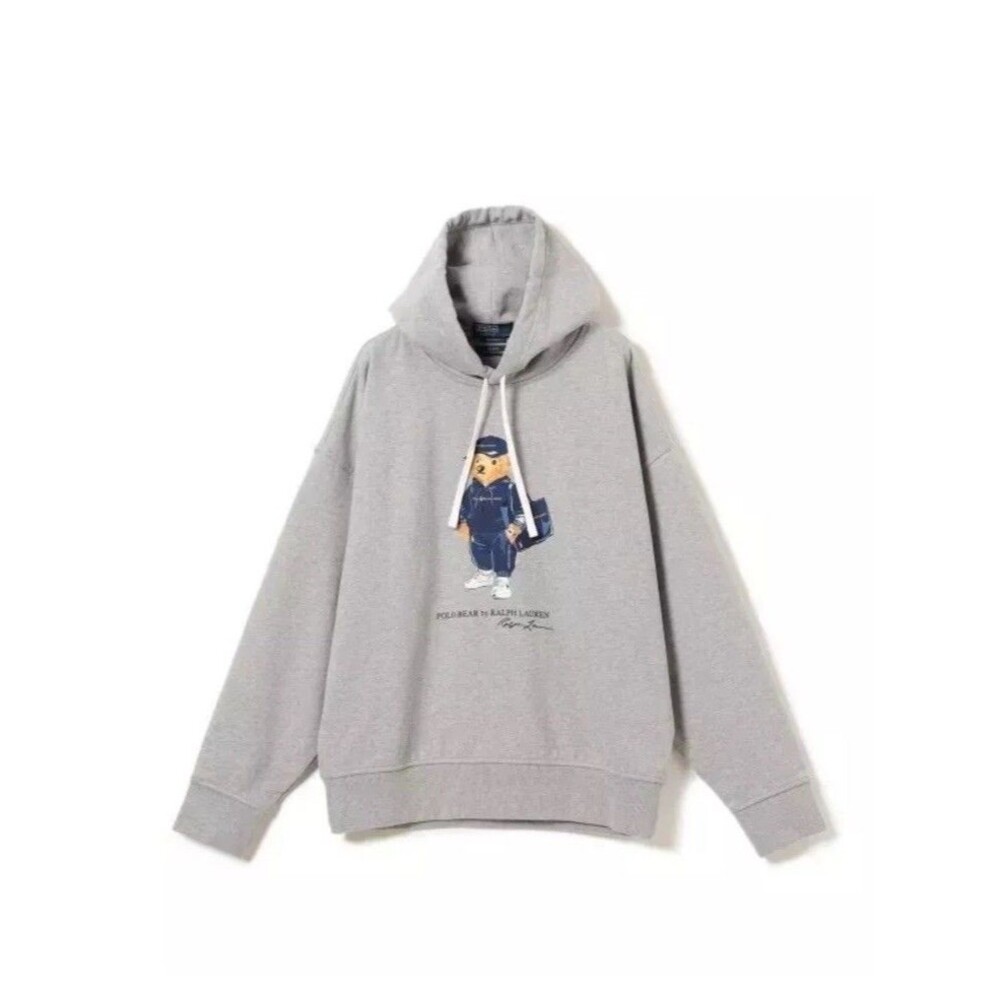 BEAMS x POLO RALPH LAUREN Hoodie 11-13-1254-770 Gray XL size Bear LIMITED JAPAN